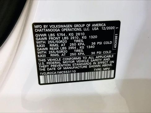 Used 2021 Volkswagen Atlas SE w/ Panoramic Sunroof Package image 37