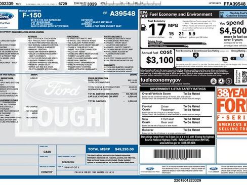 Used 2015 Ford F150 Lariat w/ Equipment Group 502A Luxury image 13