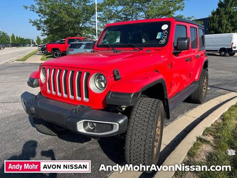 Used 2021 Jeep Wrangler Unlimited Sahara w/ Uconnect 4C Nav & Sound Group AWD/4WD image 1