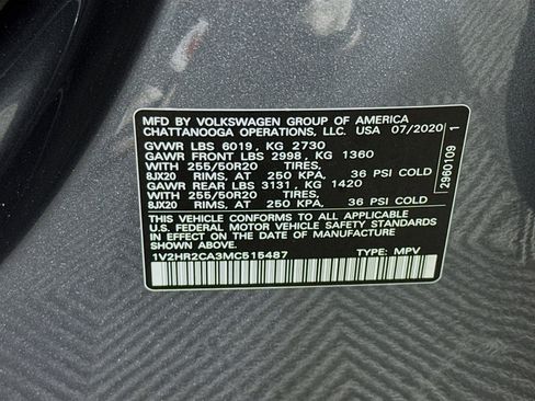 Used 2021 Volkswagen Atlas SE w/ MDO Package (Bench Seat) AWD/4WD image 64