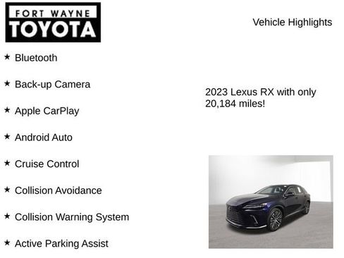 Used 2023 Lexus RX 350 AWD w/ Cold Area Package image 8