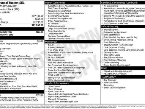 Used 2022 Hyundai Tucson SEL w/ Cargo Package FWD image 6