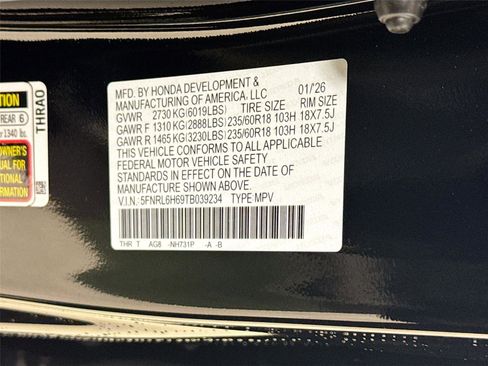 New 2026 Honda Odyssey EX-L image 31