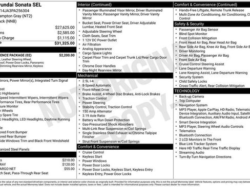 Used 2023 Hyundai Sonata SEL w/ Convenience Package FWD image 2