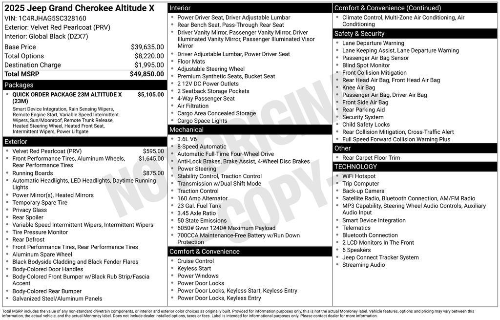 Certified 2025 Jeep Grand Cherokee Altitude AWD/4WD image 44