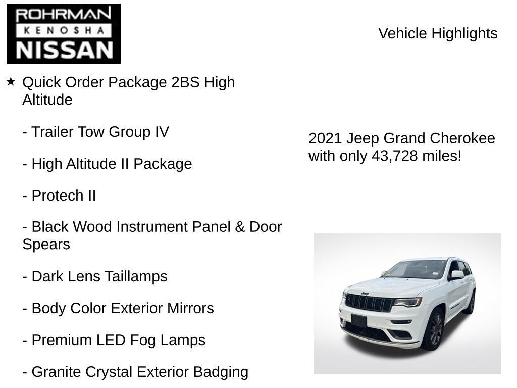 Used 2021 Jeep Grand Cherokee High Altitude AWD/4WD image 7