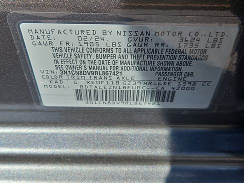 Used 2024 Nissan Versa S w/ S Plus Package FWD image 26