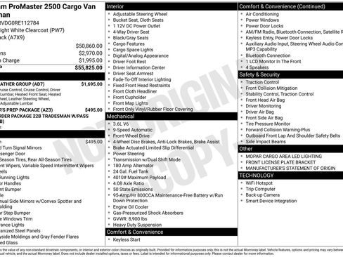 Used 2024 RAM ProMaster 2500 w/ Cold Weather Group FWD image 5