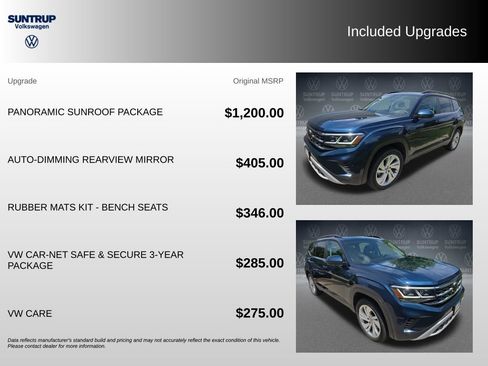 Used 2023 Volkswagen Atlas SE w/ Panoramic Sunroof Package AWD/4WD image 2