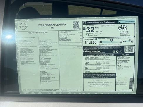 New 2026 Nissan Sentra SR w/ Floor Mat Package FWD image 12