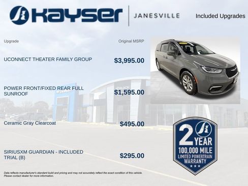 Used 2022 Chrysler Pacifica Touring-L w/ Uconnect Theater Family Group image 2