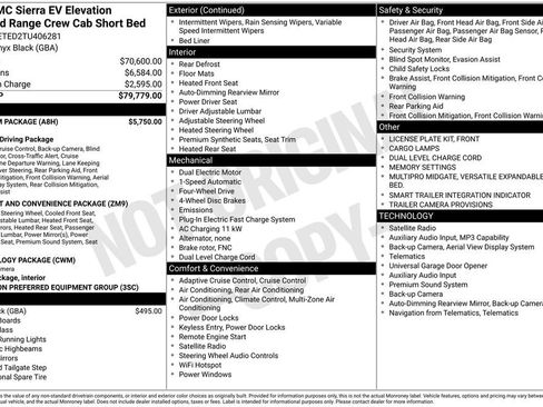 New 2026 GMC Sierra EV Elevation w/ Premium Package AWD/4WD image 43