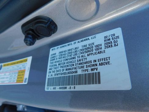 Certified 2020 Honda Pilot Touring image 11