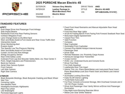 Used 2025 Porsche Macan 4S Electric AWD/4WD image 22