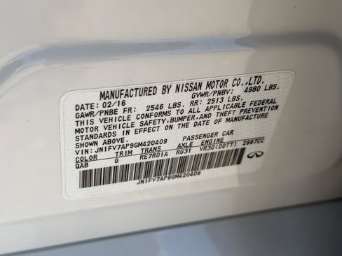 Used 2016 INFINITI Q50 Red Sport 400 image 33