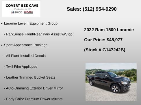 Used 2022 RAM 1500 Laramie w/ Sport Appearance Package AWD/4WD image 12