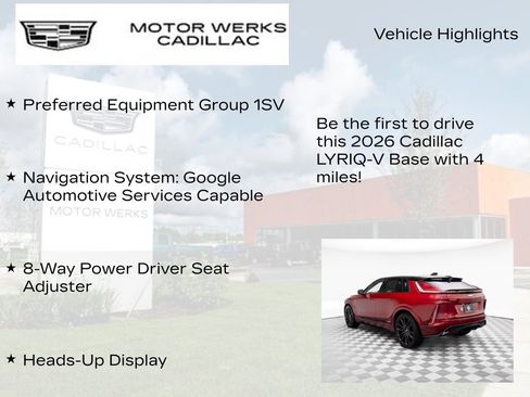 New 2026 Cadillac Lyriq V w/ LPO, Floor Liner Package image 13