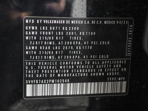 Used 2023 Volkswagen Tiguan S w/ IQ.Drive Package image 48