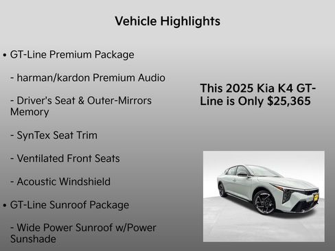 New 2025 Kia K4 GT-Line w/ GT-Line Premium Package image 5