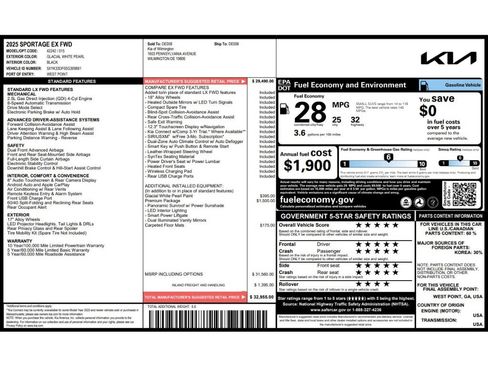 Certified 2025 Kia Sportage EX w/ Premium Package FWD image 8