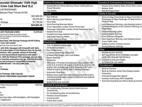 Used 2022 Chevrolet Silverado 1500 High Country w/ Technology Package AWD/4WD image 3