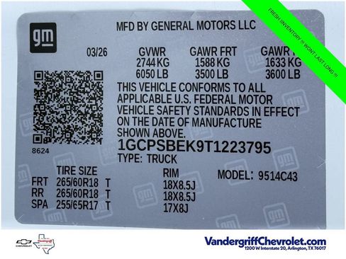 New 2026 Chevrolet Colorado W/T w/ WT Custom Package RWD image 19