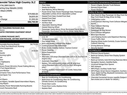 Certified 2024 Chevrolet Tahoe High Country AWD/4WD image 10