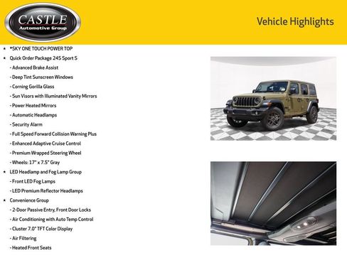 New 2026 Jeep Wrangler Unlimited Sport AWD/4WD image 3