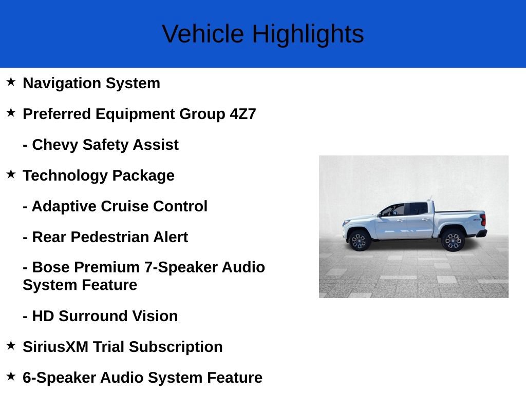 New 2025 Chevrolet Colorado Z71 w/ Technology Package AWD/4WD image 2