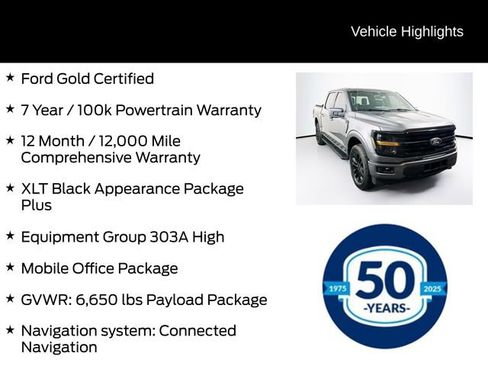 Certified 2024 Ford F150 XLT w/ Equipment Group 303A High AWD/4WD image 6