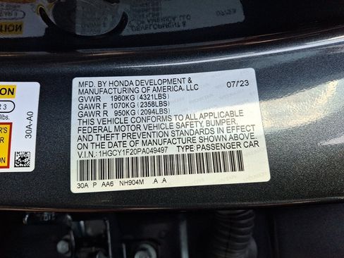 Certified 2023 Honda Accord LX image 28