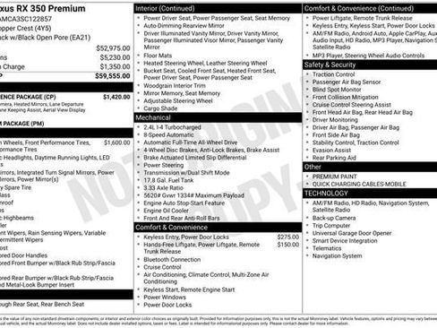 New 2025 Lexus RX 350 Premium w/ Convenience Package image 26
