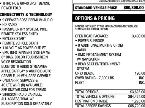 Used 2020 GMC Yukon SLT w/ Open Road Package image 2