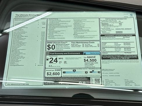 New 2026 BMW 840i w/ M Sport Professional Package image 29