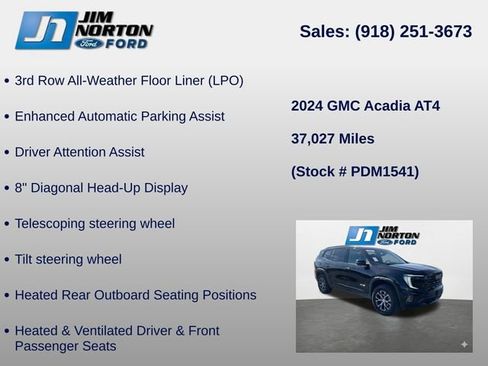 Used 2024 GMC Acadia AT4 w/ Super Cruise Package AWD/4WD image 18