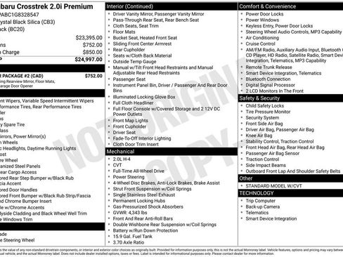 Used 2016 Subaru Crosstrek 2.0i Premium w/ Popular Package #2 image 24