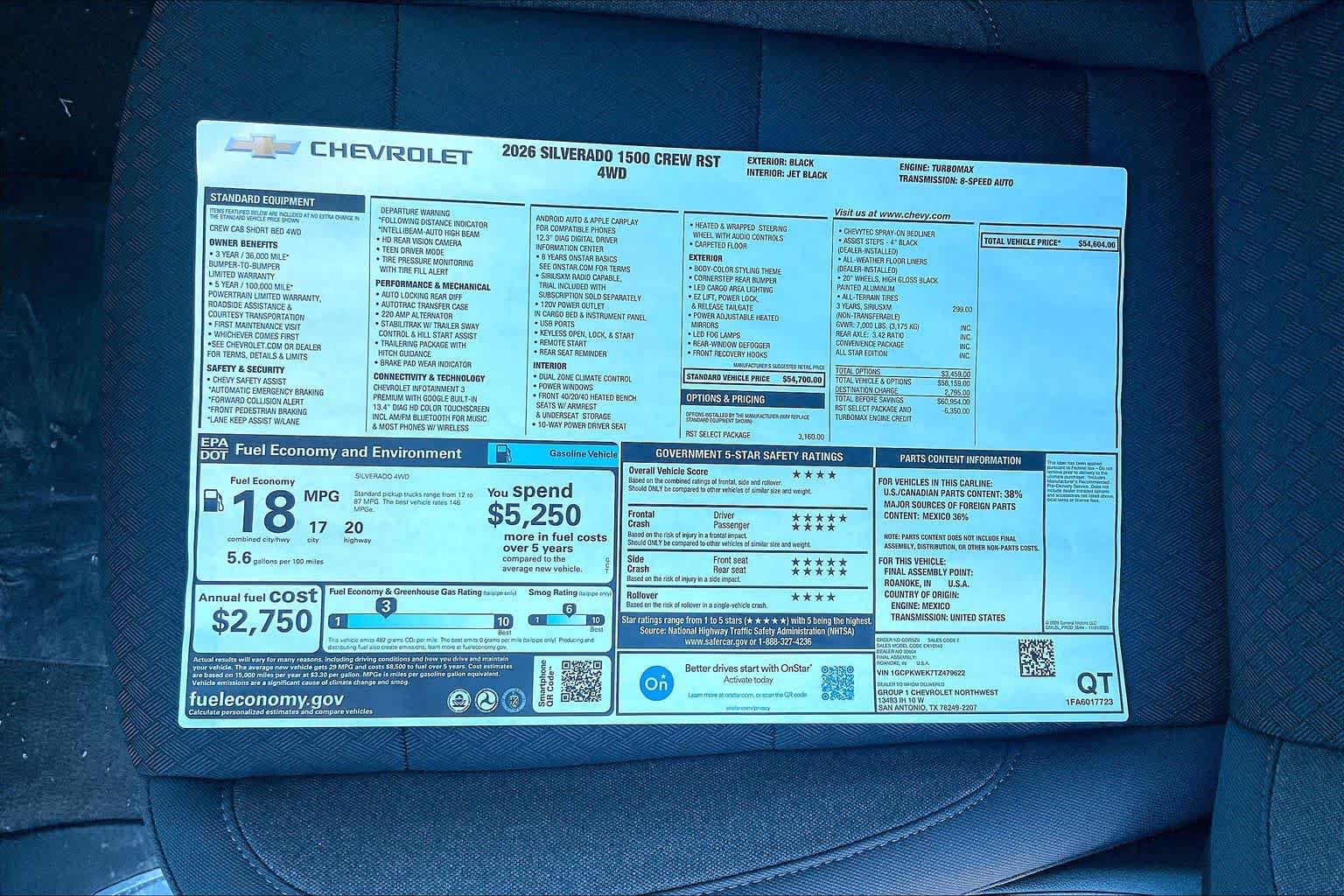 New 2026 Chevrolet Silverado 1500 RST w/ RST Select Package AWD/4WD image 18