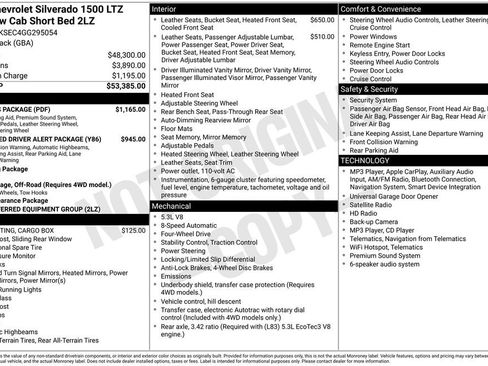Used 2016 Chevrolet Silverado 1500 LTZ Z71 w/ LTZ Plus Package AWD/4WD image 4