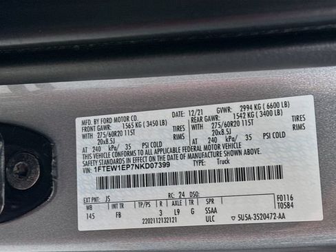 Certified 2022 Ford F150 XLT w/ Equipment Group 302A High AWD/4WD image 36