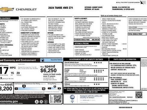 Used 2024 Chevrolet Tahoe Z71 w/ Luxury Package AWD/4WD image 33