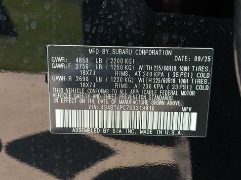 Certified 2025 Subaru Outback Touring AWD/4WD image 32