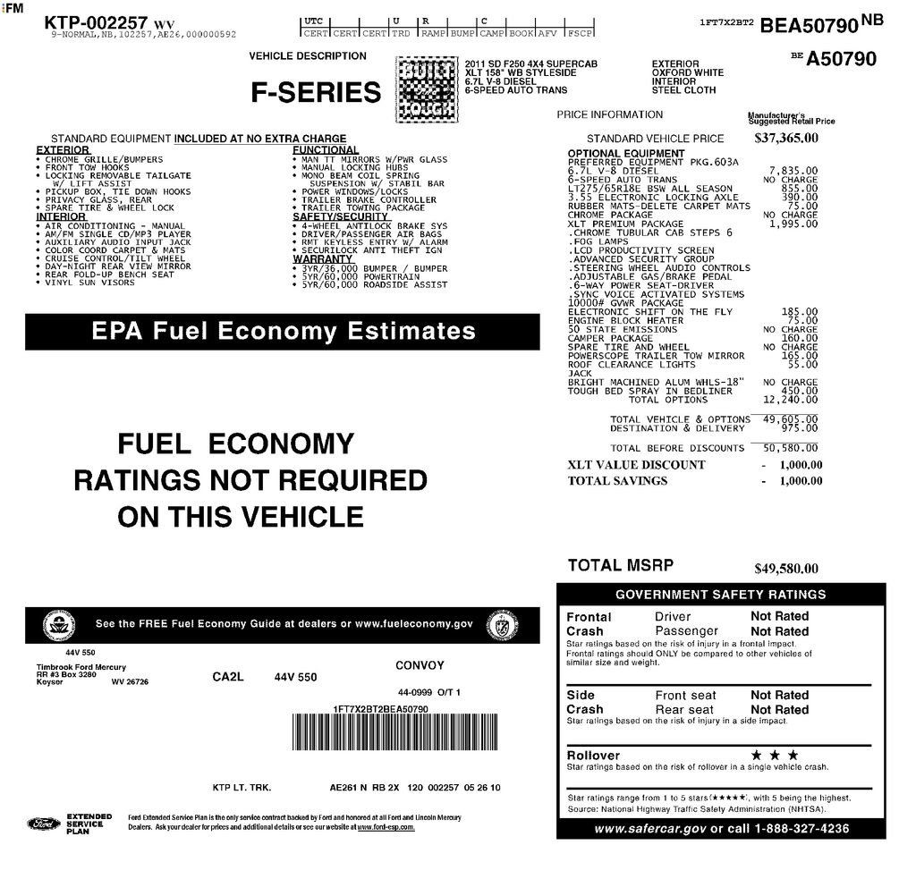 Used 2011 Ford F250 XLT w/ XLT Premium Pkg AWD/4WD image 30