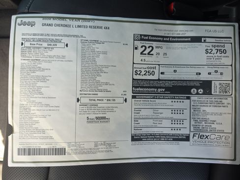 New 2026 Jeep Grand Cherokee L Limited AWD/4WD image 36