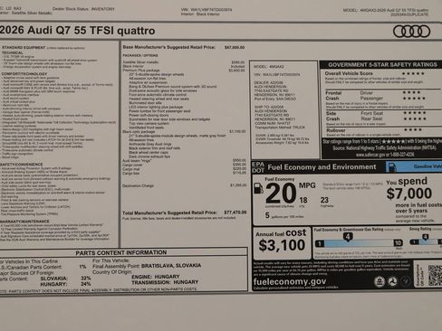 New 2026 Audi Q7 3.0T Premium Plus image 32