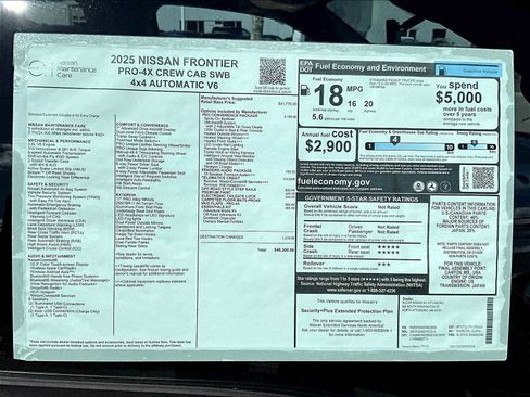 New 2025 Nissan Frontier PRO-4X w/ Pro Convenience Package image 18