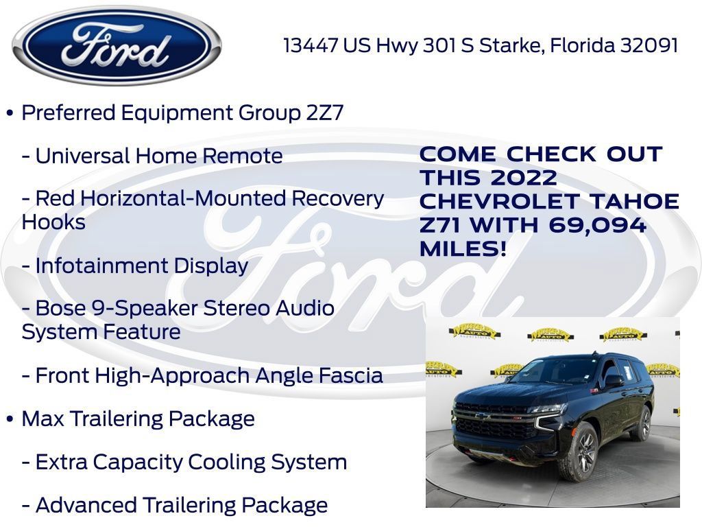 Used 2022 Chevrolet Tahoe Z71 w/ Z71 Off-Road Package AWD/4WD image 32