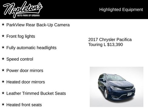 Used 2017 Chrysler Pacifica Touring-L w/ Tire & Wheel Group FWD image 7