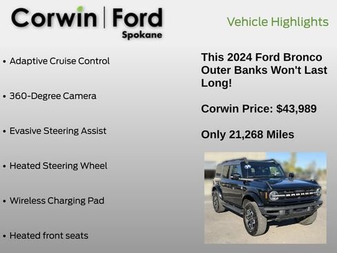 Used 2024 Ford Bronco Outer Banks AWD/4WD image 13