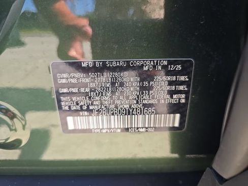 Certified 2026 Subaru Outback Premium AWD/4WD image 30