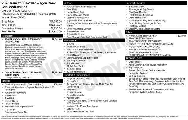 New 2026 RAM 2500 Power Wagon AWD/4WD image 58